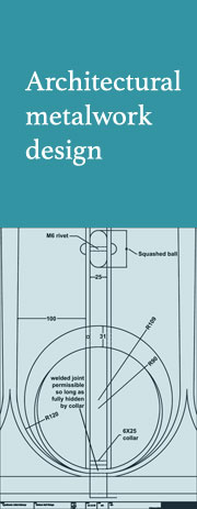 Architectural metalwork design button